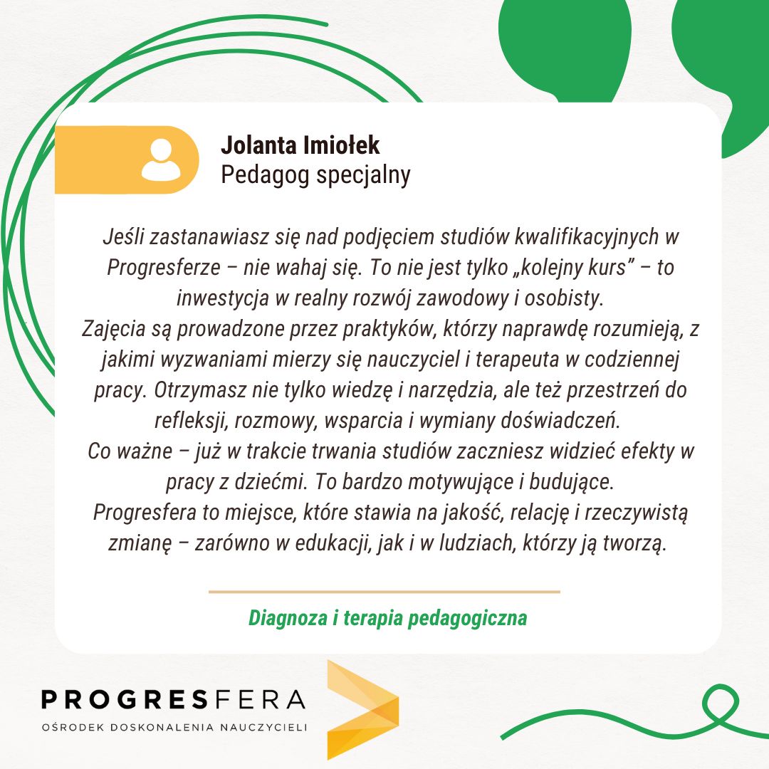 Opinia absolwentki lub absolwenta