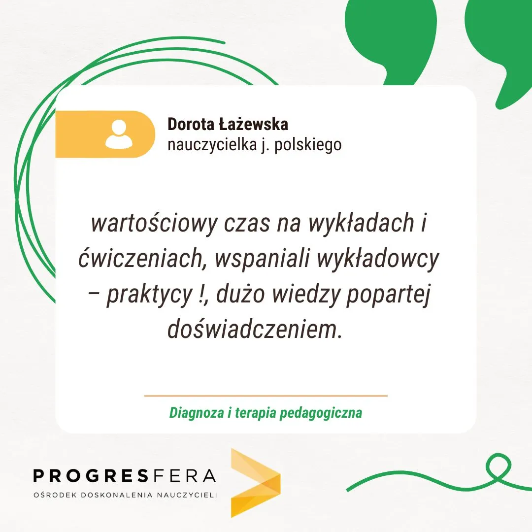 Opinia absolwentki lub absolwenta